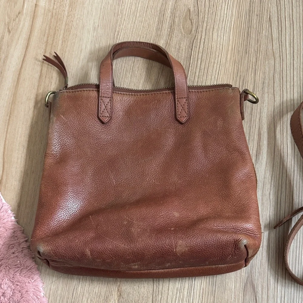 Brown Leather madewell mini transport tote - Picture 5 of 8